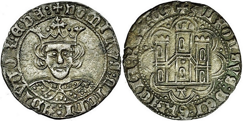 Tipo 11. Quarto de busto de rey de frente