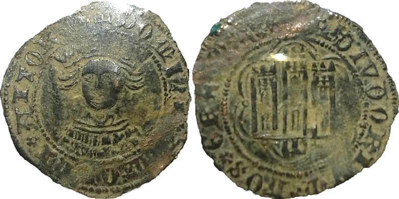 Tipo 11. Quarto de busto de rey de frente