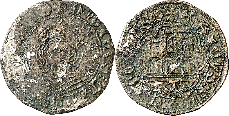 Tipo 11. Quarto de busto de rey de frente