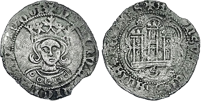 Tipo 11. Quarto de busto de rey de frente