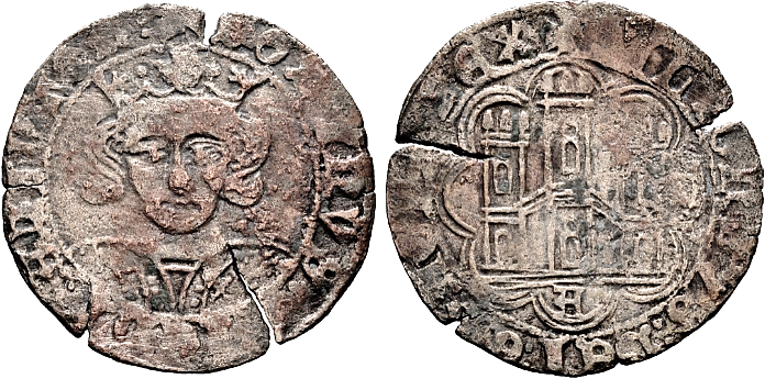 Tipo 11. Quarto de busto de rey de frente