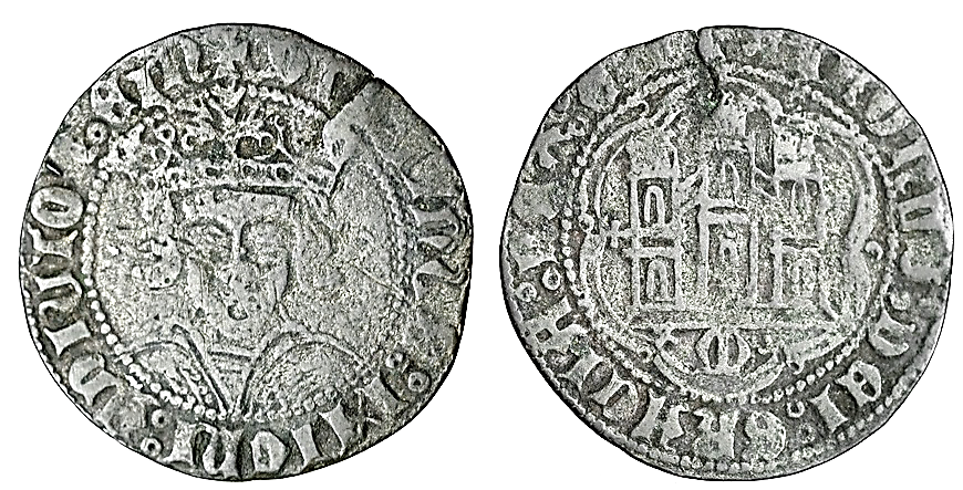 Tipo 11. Quarto de busto de rey de frente