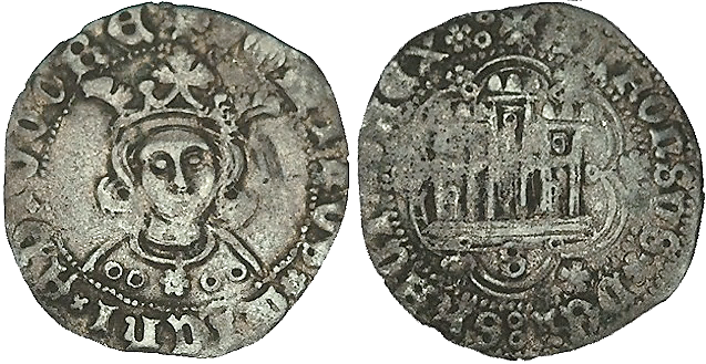 Tipo 11. Quarto de busto de rey de frente