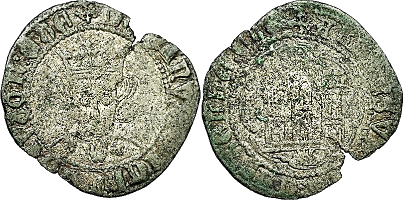 Tipo 11. Quarto de busto de rey de frente