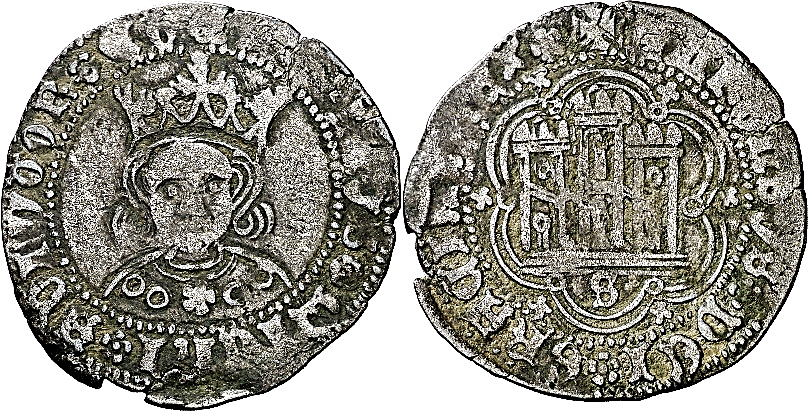Tipo 11. Quarto de busto de rey de frente