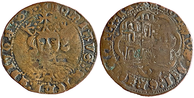 Tipo 11. Quarto de busto de rey de frente