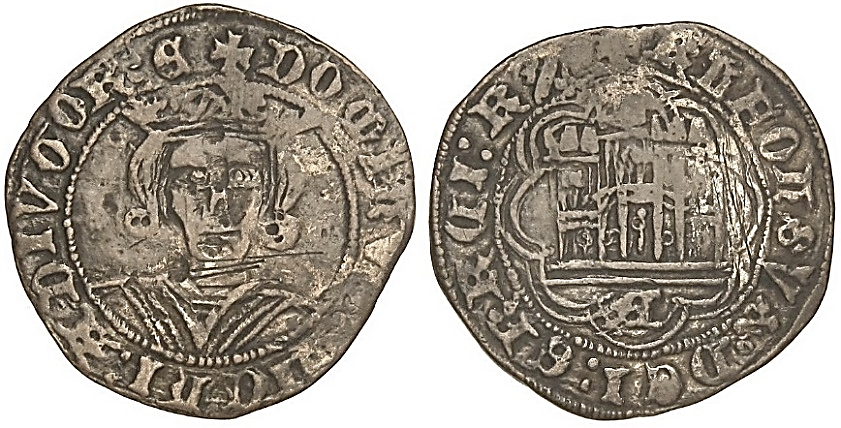 Tipo 11. Quarto de busto de rey de frente