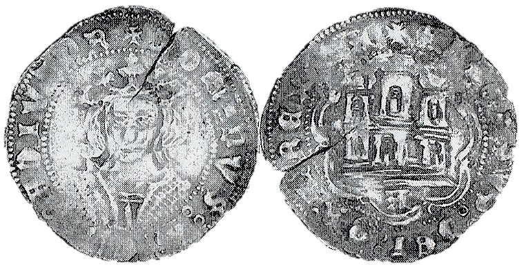 Tipo 11. Quarto de busto de rey de frente