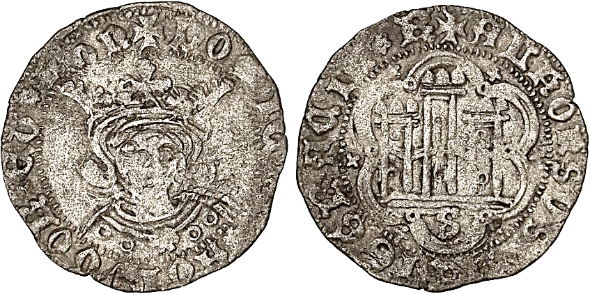 Tipo 11. Quarto de busto de rey de frente