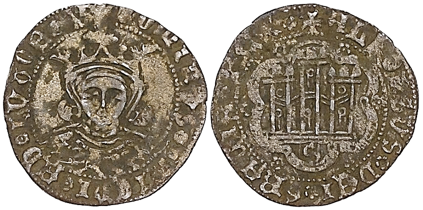 Tipo 11. Quarto de busto de rey de frente