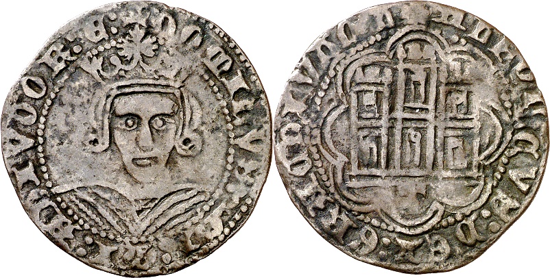 Tipo 11. Quarto de busto de rey de frente