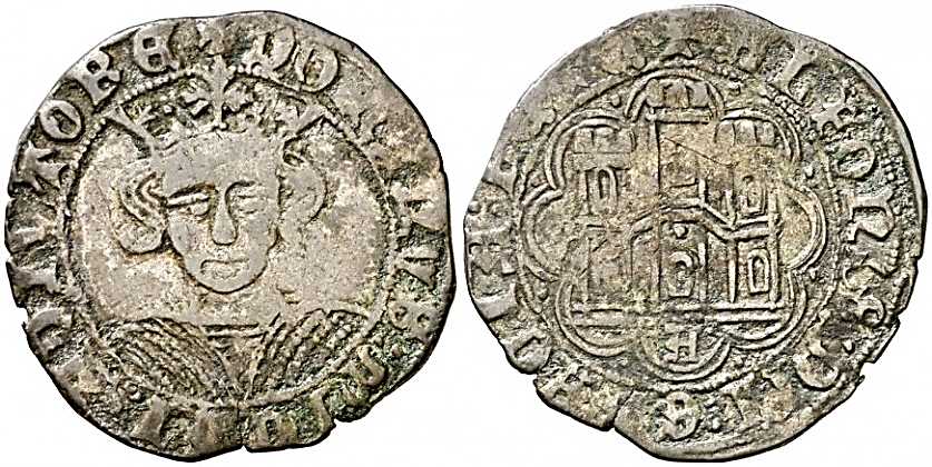 Tipo 11. Quarto de busto de rey de frente