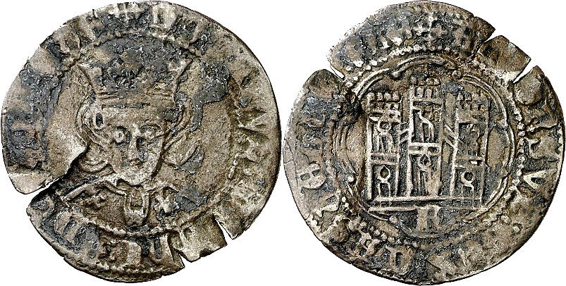 Tipo 11. Quarto de busto de rey de frente