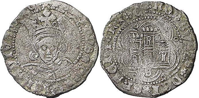Tipo 11. Quarto de busto de rey de frente