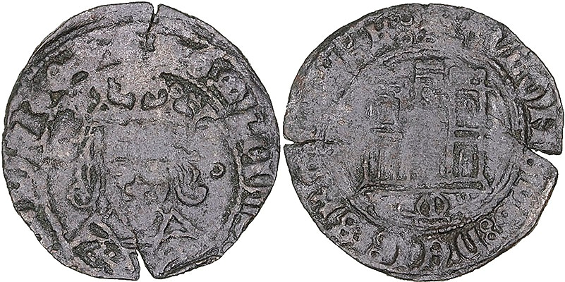 Tipo 11. Quarto de busto de rey de frente