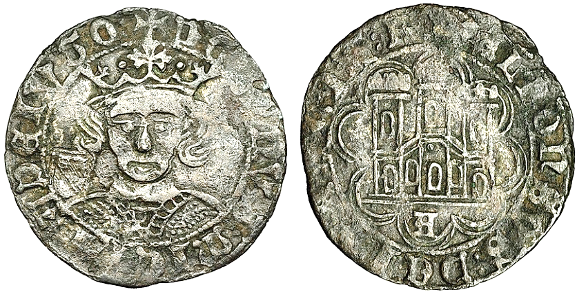 Tipo 11. Quarto de busto de rey de frente