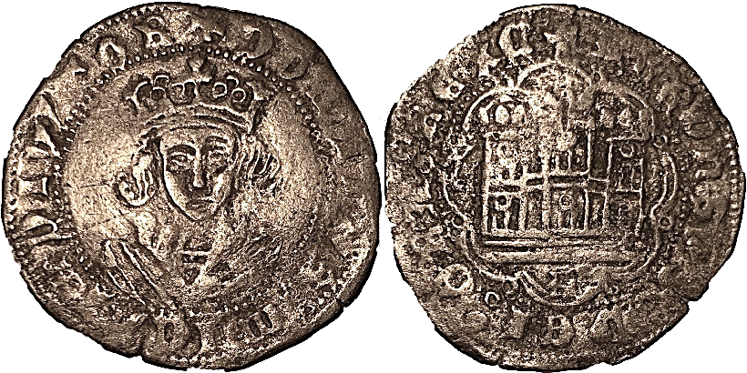Tipo 11. Quarto de busto de rey de frente