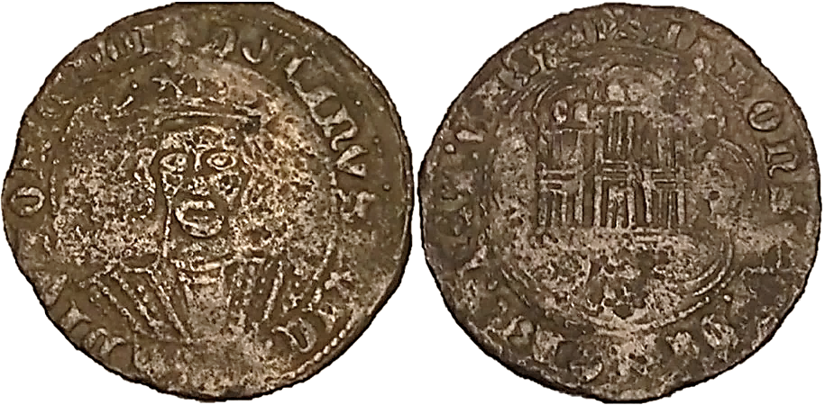 Tipo 11. Quarto de busto de rey de frente