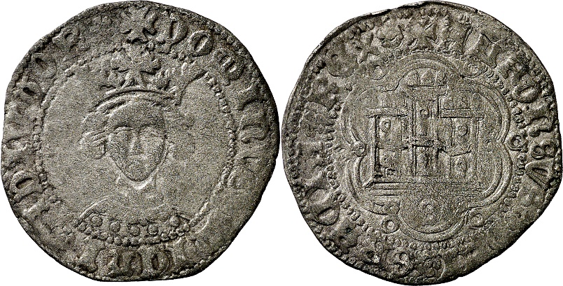 Tipo 11. Quarto de busto de rey de frente