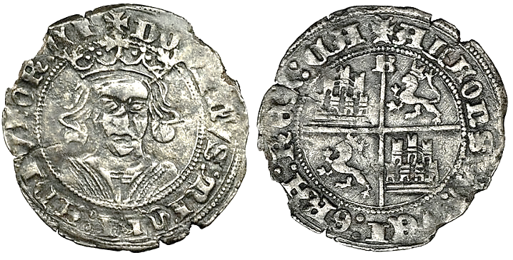 Tipo 11. Quarto de busto de rey de frente