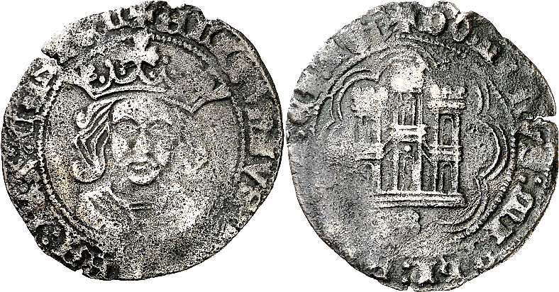 Tipo 11. Quarto de busto de rey de frente