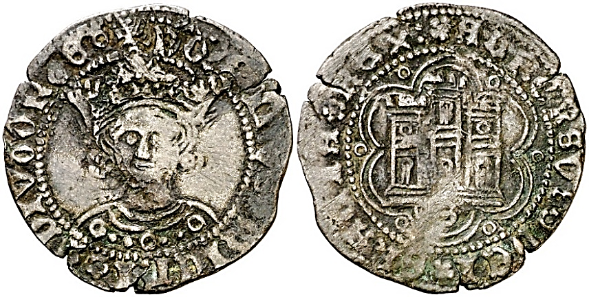 Tipo 11. Quarto de busto de rey de frente