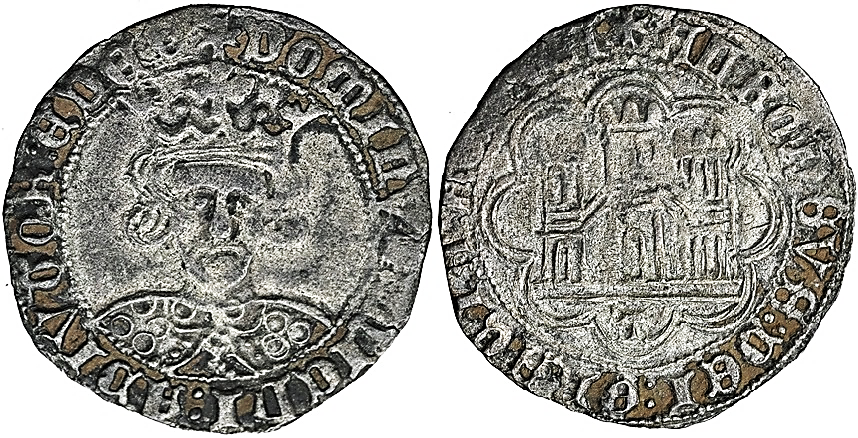 Tipo 11. Quarto de busto de rey de frente