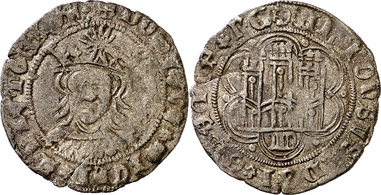 Tipo 11. Quarto de busto de rey de frente