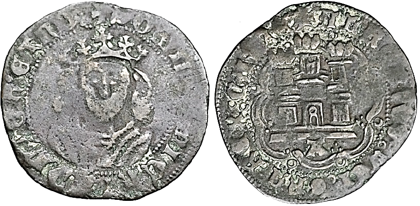 Tipo 11. Quarto de busto de rey de frente