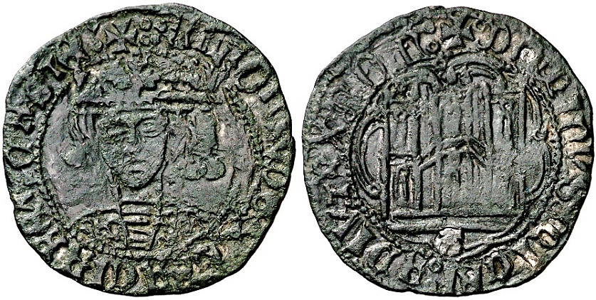 Tipo 11. Quarto de busto de rey de frente