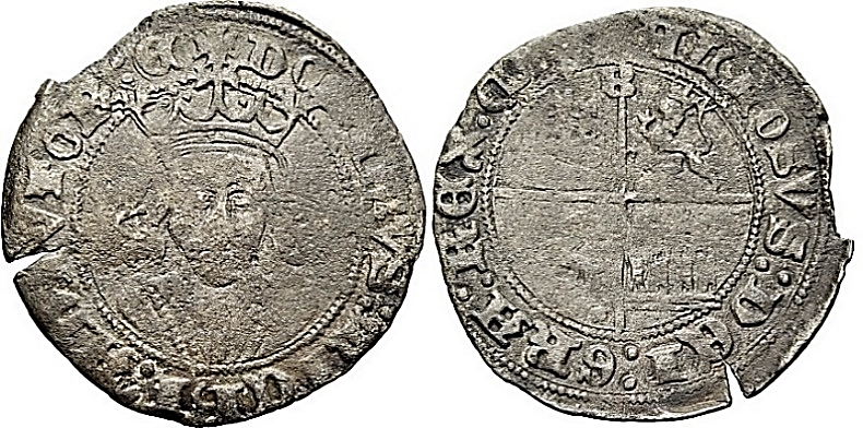 Tipo 11. Quarto de busto de rey de frente
