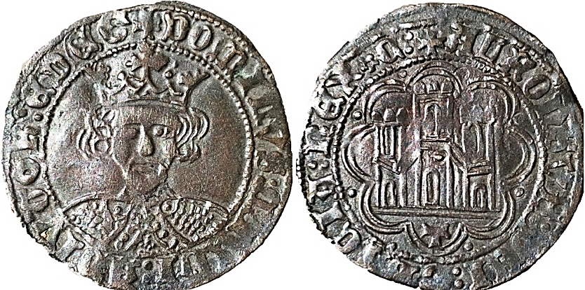 Tipo 11. Quarto de busto de rey de frente