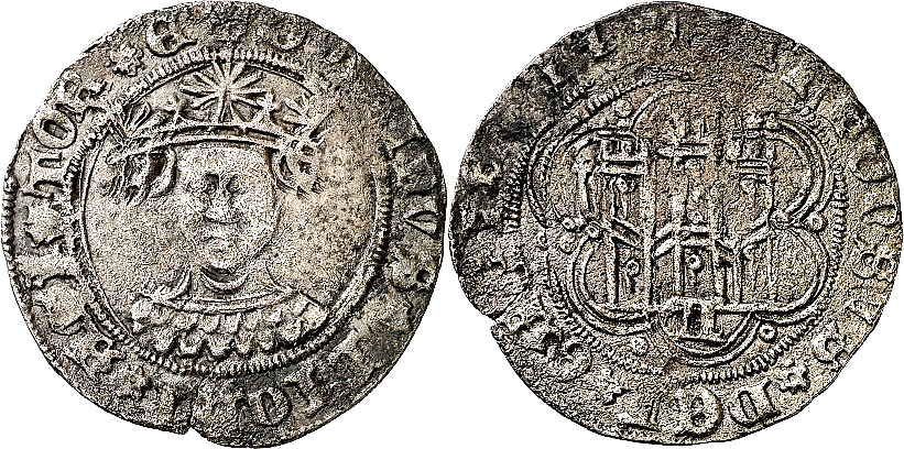 Tipo 11. Quarto de busto de rey de frente