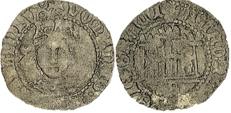Tipo 12. Medio Quarto de busto de rey de frente