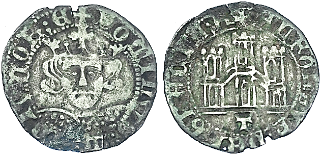 Tipo 12. Medio Quarto de busto de rey de frente