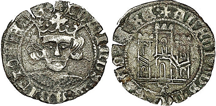Tipo 12. Medio Quarto de busto de rey de frente