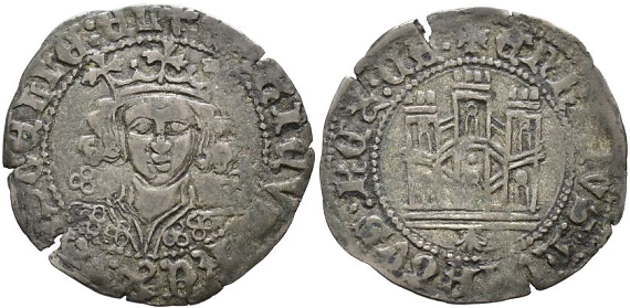 Tipo 17. Medio Cuarto de Busto de frente del Ordenamiento de Aranda de Duero de 1461