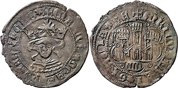 Tipo 17. Medio Cuarto de Busto de frente del Ordenamiento de Aranda de Duero de 1461