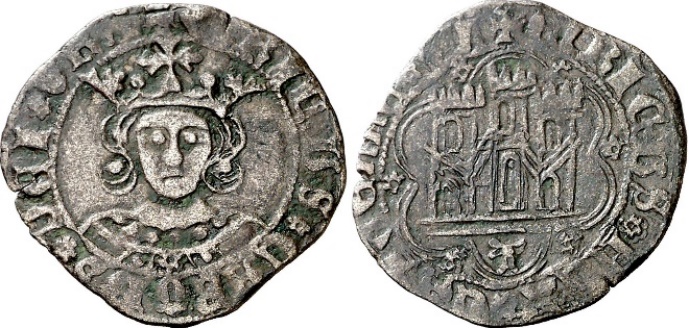 Tipo 17. Medio Cuarto de Busto de frente del Ordenamiento de Aranda de Duero de 1461