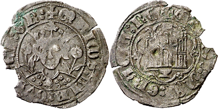 Tipo 17. Medio Cuarto de Busto de frente del Ordenamiento de Aranda de Duero de 1461