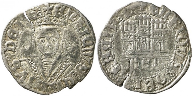 Tipo 17. Medio Cuarto de Busto de frente del Ordenamiento de Aranda de Duero de 1461
