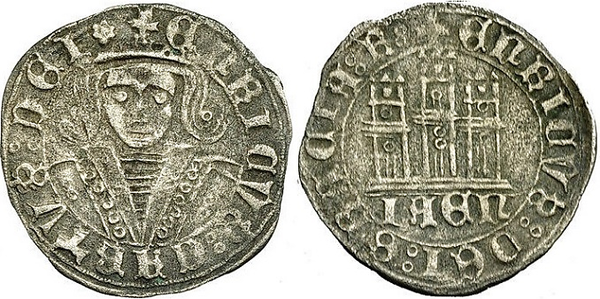 Tipo 17. Medio Cuarto de Busto de frente del Ordenamiento de Aranda de Duero de 1461