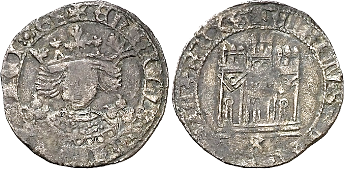 Tipo 17. Medio Cuarto de Busto de frente del Ordenamiento de Aranda de Duero de 1461