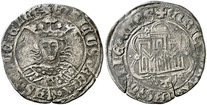 Tipo 17. Medio Cuarto de Busto de frente del Ordenamiento de Aranda de Duero de 1461