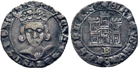 Tipo 17. Medio Cuarto de Busto de frente del Ordenamiento de Aranda de Duero de 1461