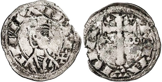 Tipo 25. Dinero fernandino de la &ldquo;Cruz de la Victoria&rdquo;