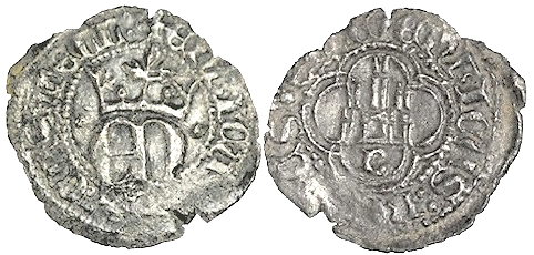 Tipo 3. Medio Real de Vellón con “EN” Coronadas