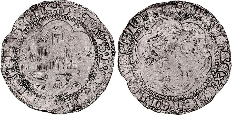 Tipo 7. Moneda de vell&oacute;n de a 4 maraved&iacute;s