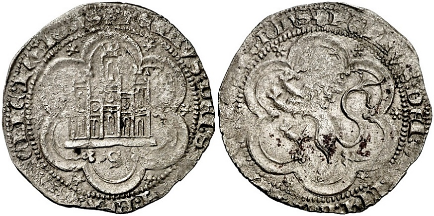 Tipo 7. Moneda de vell&oacute;n de a 4 maraved&iacute;s