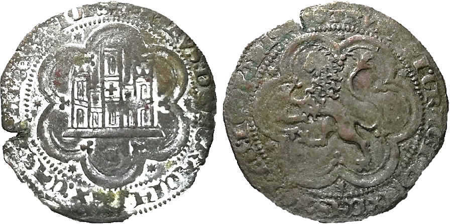 Tipo 7. Moneda de vell&oacute;n de a 4 maraved&iacute;s